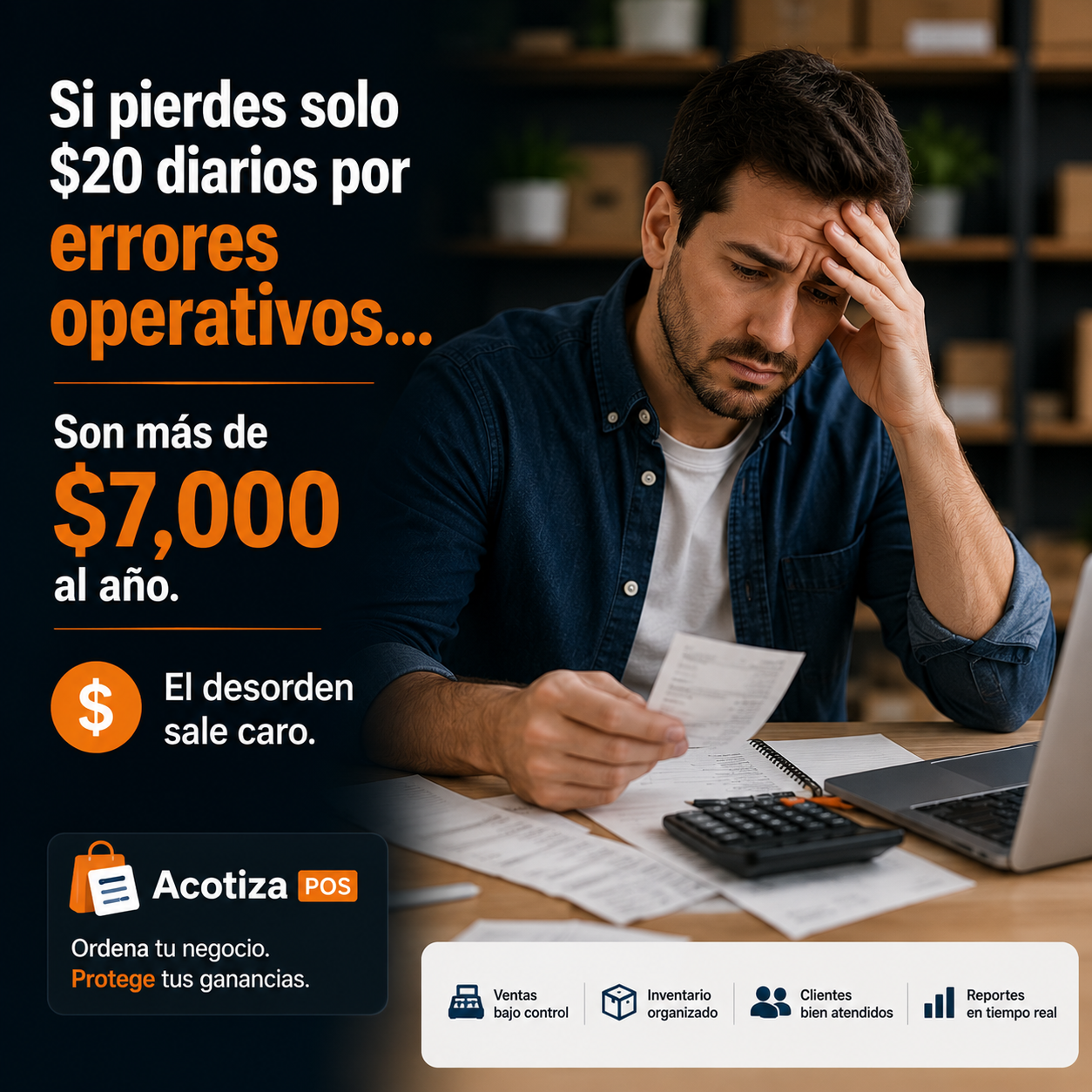 Si pierdes solo 20 por errores operativos