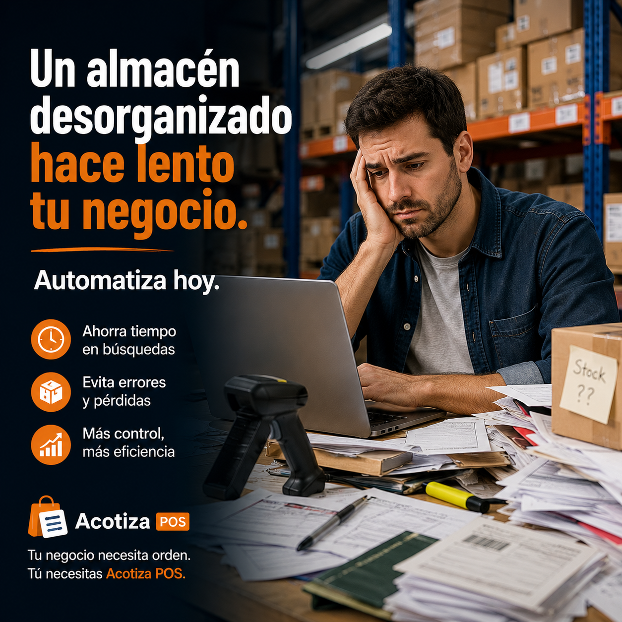 Un almacén desorganizado hace lento tu negocio